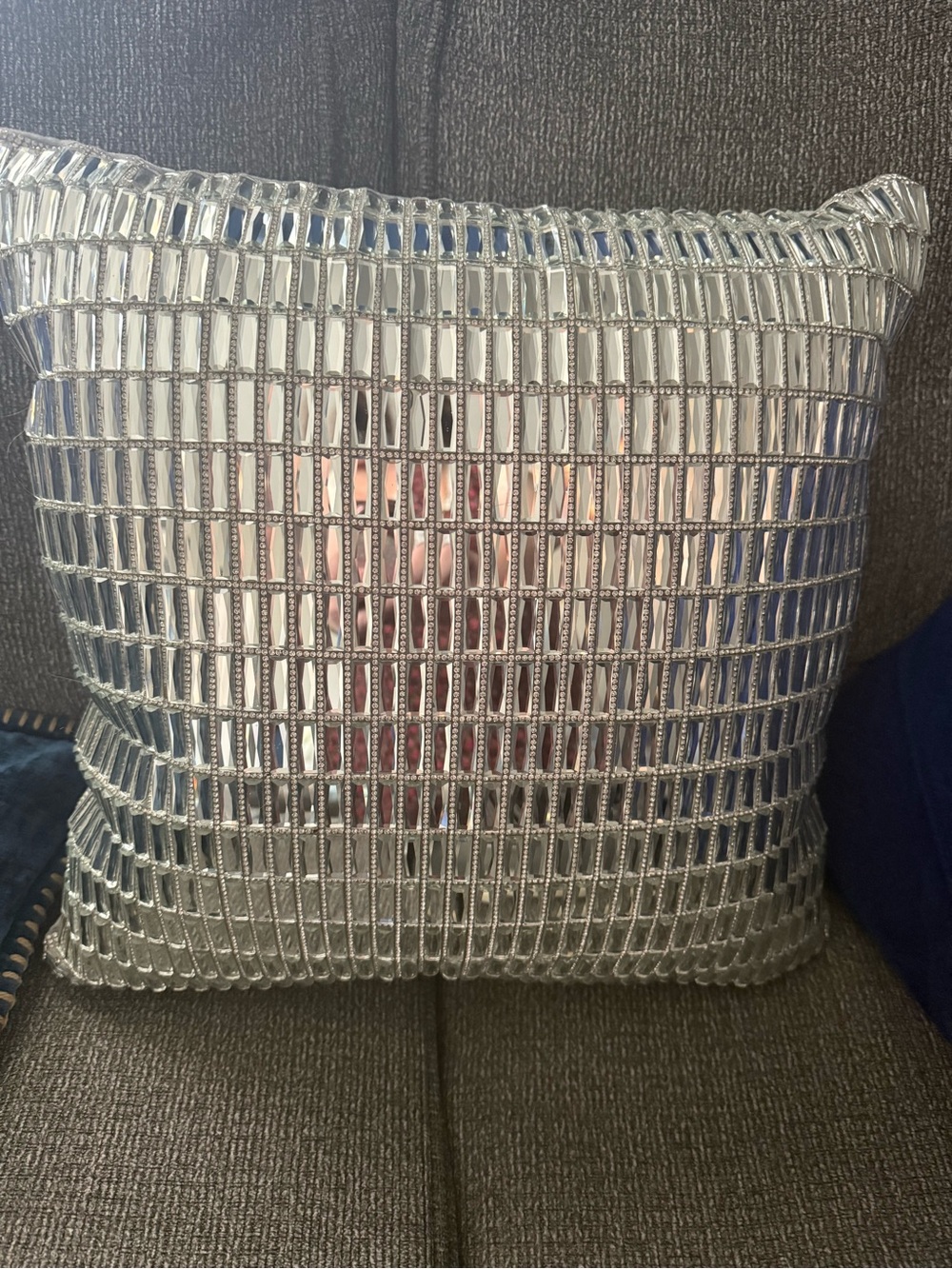Mirrored Cushion Home Accent pillow ( sparkles home)
